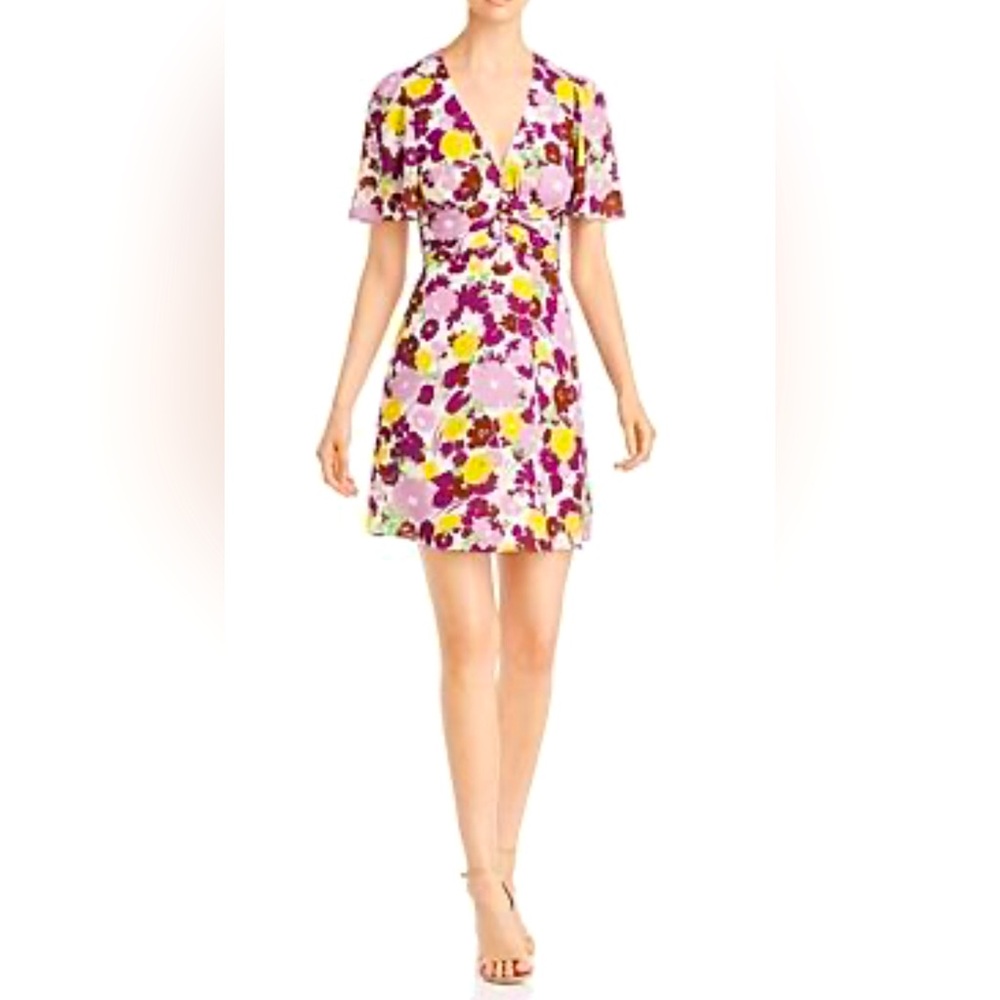 Kate Spade Floral Plissé A-Line Swing Dress Size 6